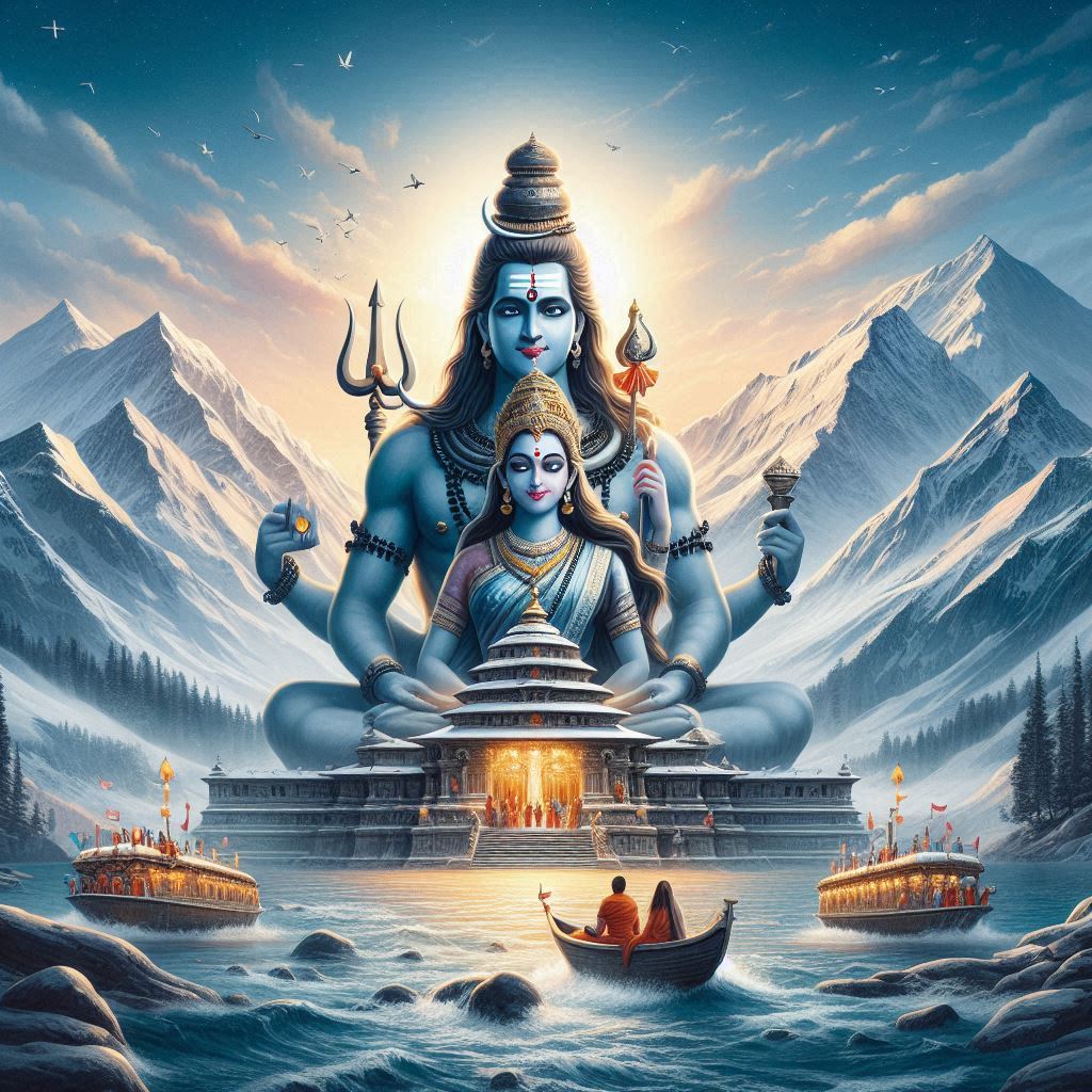shiv parvati love art