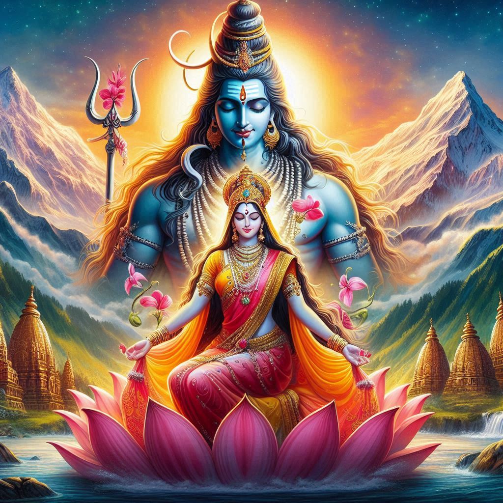 shiv parvati love art