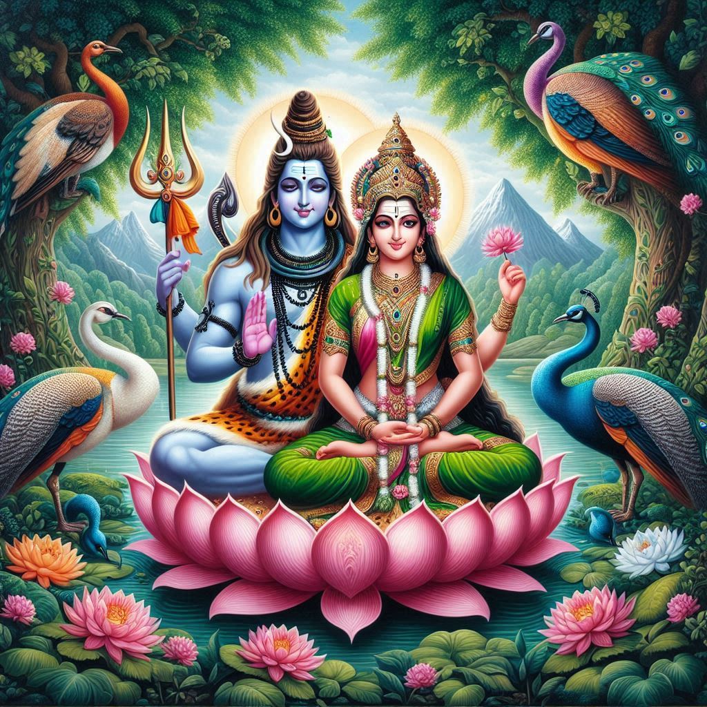 Shiv Parvati Love art