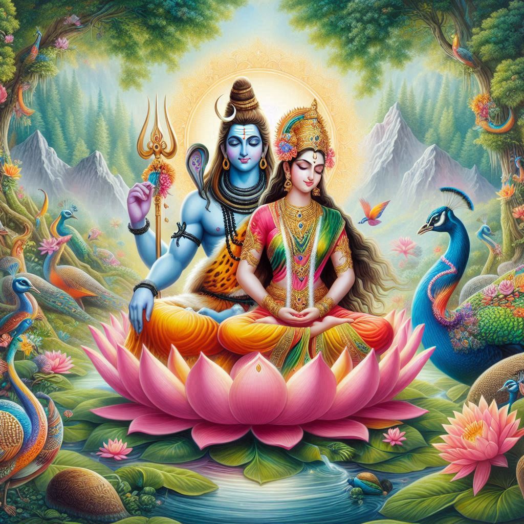 Shiv Parvati Love art